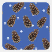 Sticker Carré Balise cadeau Pinecone inspirée par la nature (Devant)