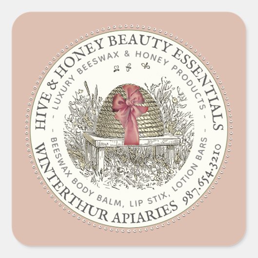 Sticker Carré Balise cadeau pour les produits secondaires (Devant)