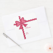 Sticker Carré Balise cadeau Red Bow et Ribbon (Enveloppe)