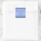 Sticker Carré Balise de Merci de préférence pour la fête de pous (Sac)