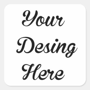 Sticker Carré Balise de préférence de Fête des mariées personnal