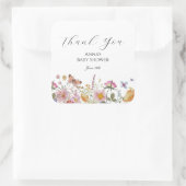 Sticker Carré Balise de préférence du fleur sauvage et du Baby s (Sac)