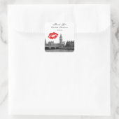 Sticker Carré Balise de préférence London England Skyline Kiss # (Sac)