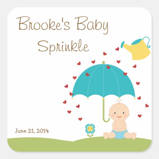 Sticker Carré Balise de préférence pour la douche d'arrosage pou (Devant)