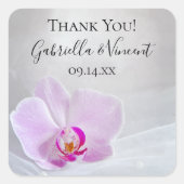 Sticker Carré Balise Favoris de l'orchidée rose et du Mariage Vo (Devant)