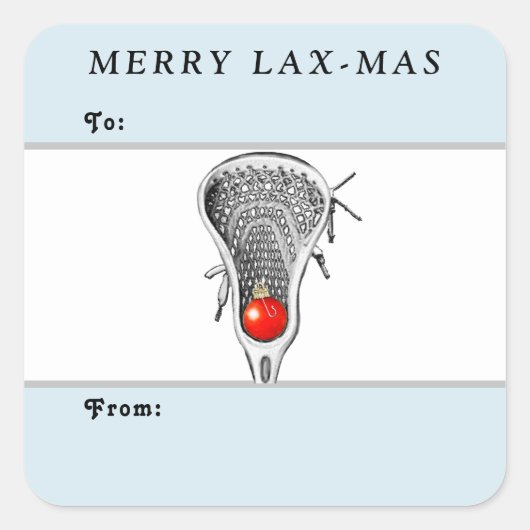 Sticker Carré Balises cadeaux de Noël de crosse (Devant)