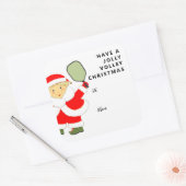 Sticker Carré Balises cadeaux de Noël Pickleball (Enveloppe)