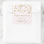 Sticker Carré Balises de Fête des mariées de Rose Gold (Sac)