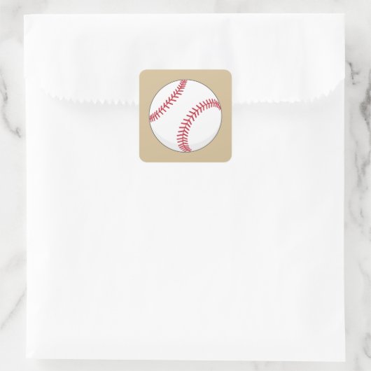 Sticker Carré Balle de baseball (Sac)