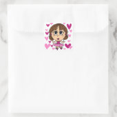 Sticker Carré Ballerina Girl (Sac)