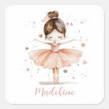 Ballerina Nom personnalisé Fille