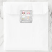 Sticker Carré Ballerina & Nutcracker, flocon de neige Noël (Sac)