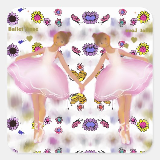 Sticker Carré Ballerinas (Devant)