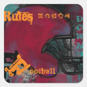 STICKER CARRÉ BALLON DE FOOT AMÉRICAIN