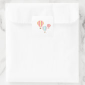 Sticker Carré Ballons à air chaud (Sac)