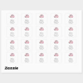Sticker Carré Ballons de parties scintillant rose et argent - An (Feuille)