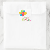 Sticker Carré Ballons Joyeux anniversaire (Sac)