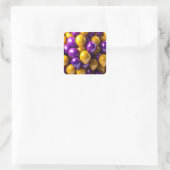 Sticker Carré Ballons violets et jaunes (Sac)