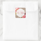 Sticker Carré Balme à lèvres mariage Merci (Sac)