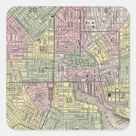 Sticker Carré Baltimore (Devant)