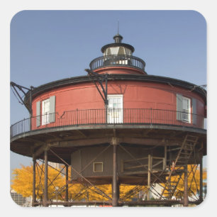 Sticker Carré BALTIMORE, MARYLAND. États-Unis Knoll à sept pieds