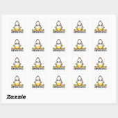 Sticker Carré Banana Split ! Pun à banane mignonne (Feuille)
