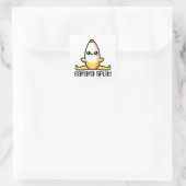 Sticker Carré Banana Split ! Pun à banane mignonne (Sac)
