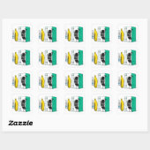 Sticker Carré Banane (Feuille)