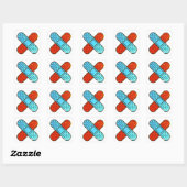 Sticker Carré Bandaid croisé (Feuille)
