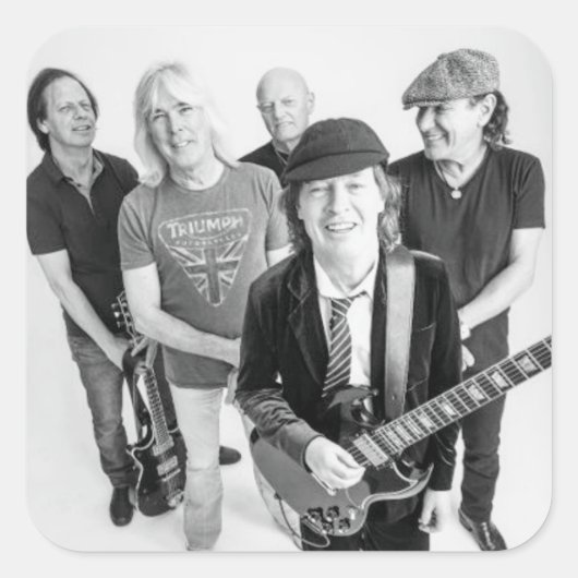 Sticker Carré Bande de musique (Devant)