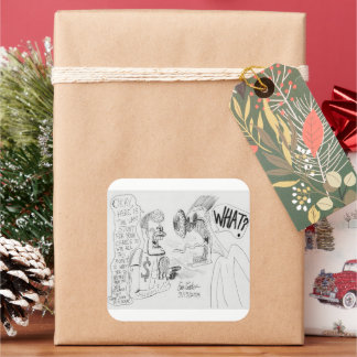 Sticker Carré Bande dessinée d'Erica Crooks : Arnaque au jeu tél