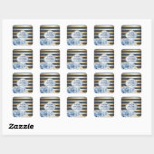 Sticker Carré Bande dorée rose de minuit (Feuille)