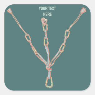 Sticker Carré Bande escalade de la roche de commerce