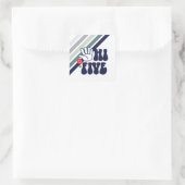 Sticker Carré Bande rétro HI 5 (Sac)