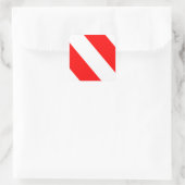 Sticker Carré Bandes d'avertissement rouge blanc (Sac)