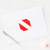 Sticker Carré Bandes d'avertissement rouge blanc (Enveloppe)
