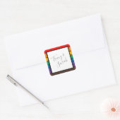 Sticker Carré Bandes de blocs de couleur arc-en-ciel (Enveloppe)