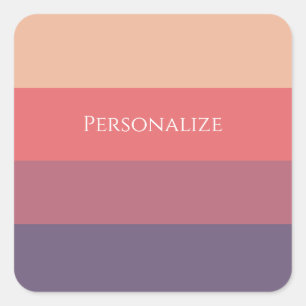 Sticker Carré Bandes de couleur automne -