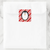 Sticker Carré Bandes de pingouins (Sac)