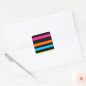 Sticker Carré Bandes néon (Enveloppe)