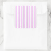 Sticker Carré Bandes roses sur blanc (Sac)