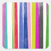 Sticker Carré Bandes verticales (Devant)