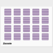 Sticker Carré Bandes violettes et blanches (Feuille)
