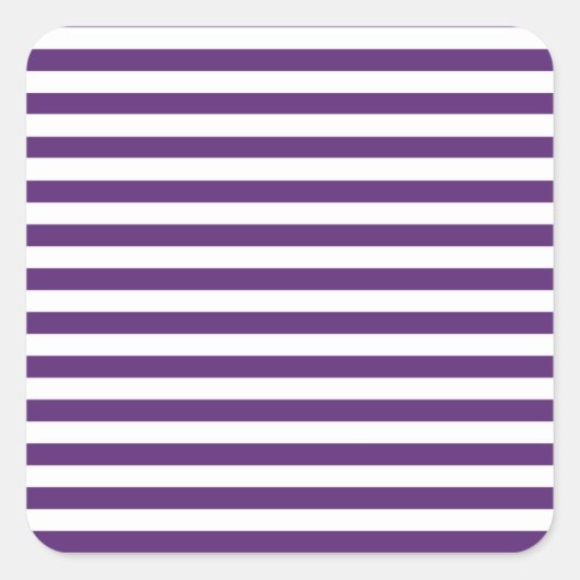 Sticker Carré Bandes violettes et blanches (Devant)