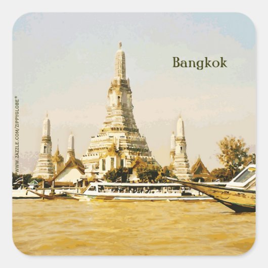 Sticker Carré Bangkok, Thaïlande (Devant)