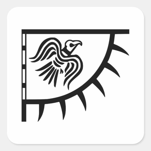 Sticker Carré Bannière Raven Viking (Devant)