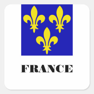 Sticker Carré Bannière royale française médiévale Fidélité héral