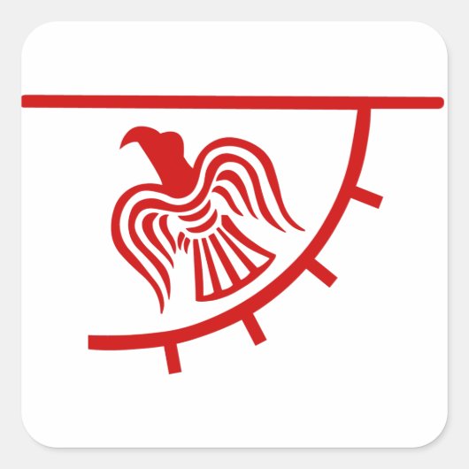 Sticker Carré Bannière Viking Eagle (Devant)