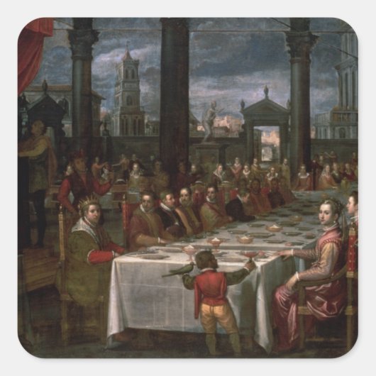 Sticker Carré banquet mariage (Devant)