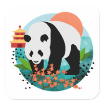 BAO SHI - Panda -stickers 2 tailles